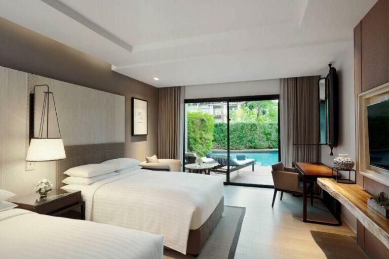 Hua Hin Marriott Resort & Spa חדר דלוקס זוגי, שתי מיטות זוגיות, נוף לבריכה
